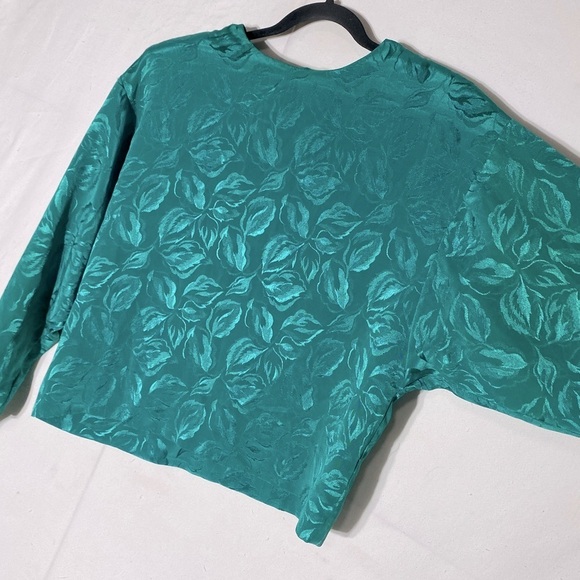 Vintage The French Fact Turquoise Floral Jacquard Skirt Set M - Picture 9 of 15